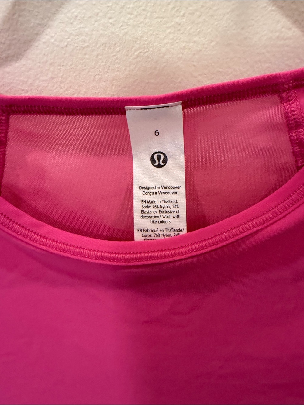 lululemon athletica Bright Pink Long-Sleeve Crew Top - Picture 2 of 4